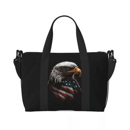 Custom Vintage American Flag Tote Bag