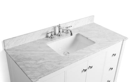 Kayleigh Bathroom Vanity with Sink and Carrara White Marble Top Cabinet Set