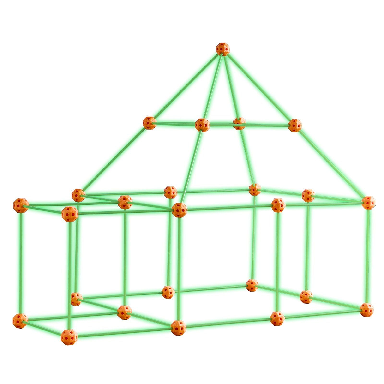 Glow In The Dark! Christmas Gift! Tent Fort Building Kit for Kids Glow In The Dark STEM Construction Toy 85P