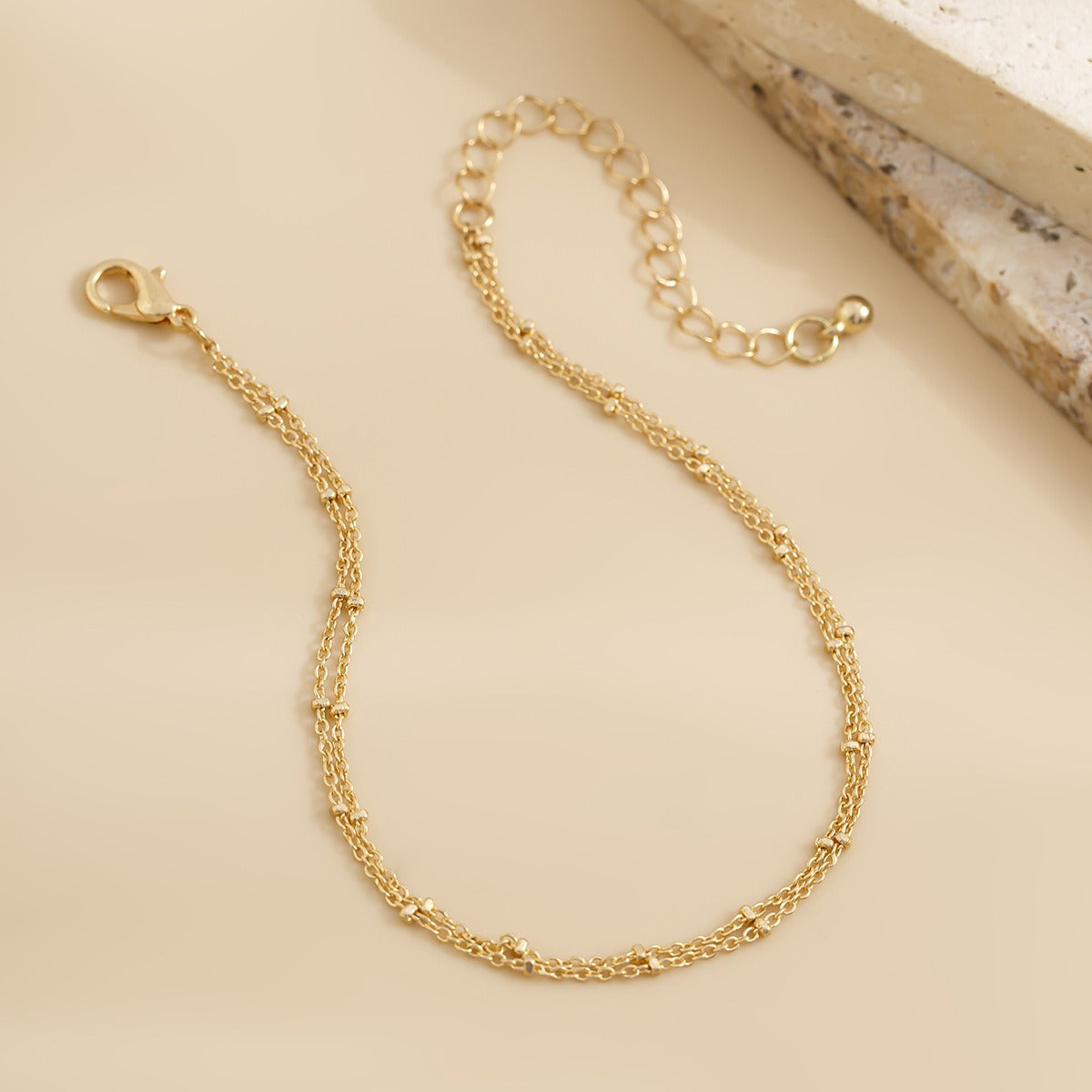 Star-Shaped Butterfly Chain Imitation Pearl Anklet