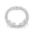 Hip-hop punk full diamond Cuban chain diamond large butterfly anklet
