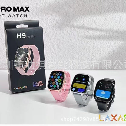 Smart Watch H9 Pro Max Cross-border New Heart Rate Blood Oxygen Blood Pressure Sleep Monitoring Bluetooth Call Multi-function