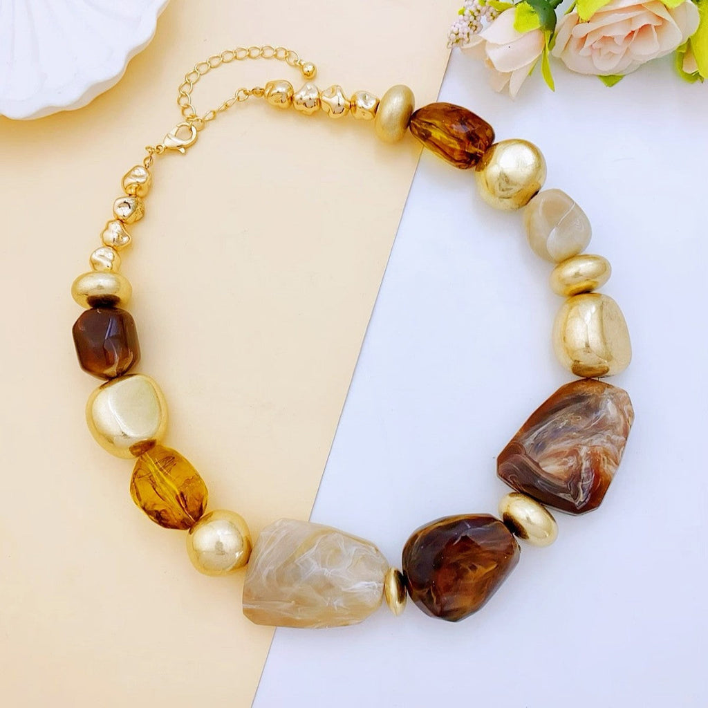 Irregular Acrylic Statement Necklace Collection