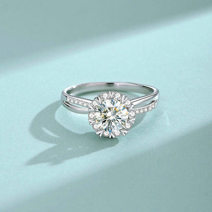 S925 Sterling Silver Snowflake Ring