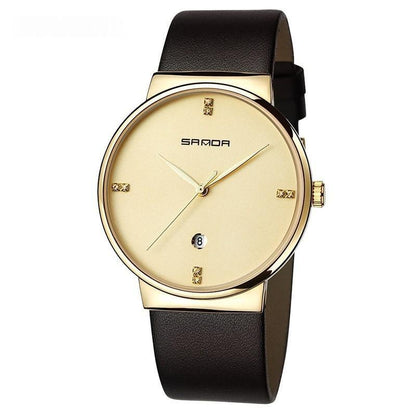 Quartz Watch, Personalized And Minimalist, Universal Wristwatch With A Calendar