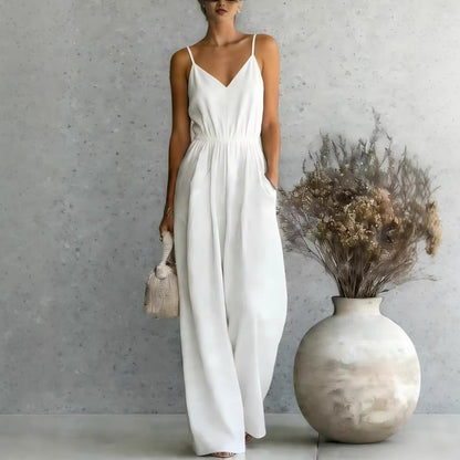 Women's Sleeveless Wide-Leg Jumpsuit – 5 Colors S–3XL