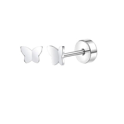 Stainless Steel Zircon Stud Earrings