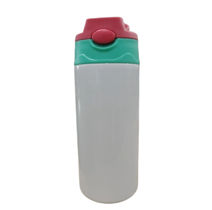 20oz Blank Sublimation Sippy Cup for Children White Straight Stainless Kids Drinking Tumbler Sport Water Bottles with Handle