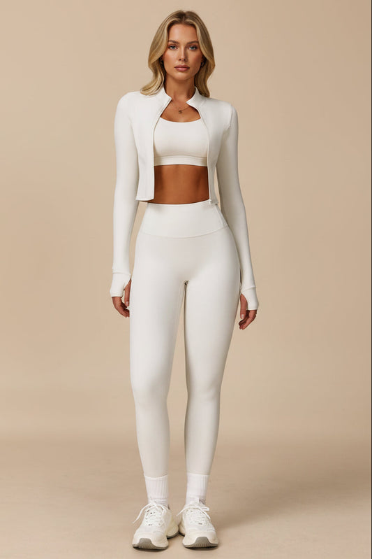 Women's High-Waist Three-Piece Activewear Set