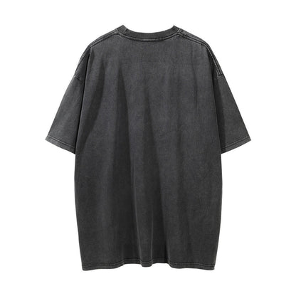 Printed Washed Distressed T-Shirt