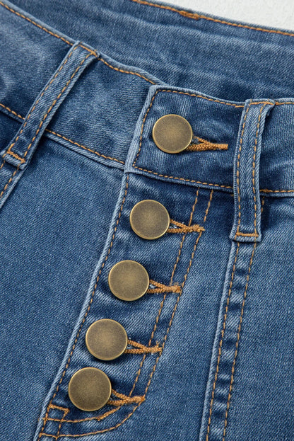 Ashleigh Blue Multi-Button High Waist Wide Leg Jeans