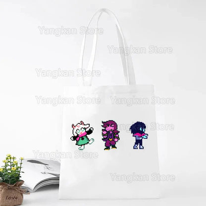 Deltarune Eco Canvas Cotton Shopper Bolsas De Tela Bag