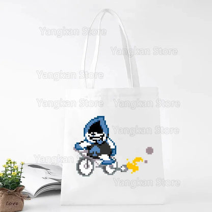Deltarune Eco Canvas Cotton Shopper Bolsas De Tela Bag