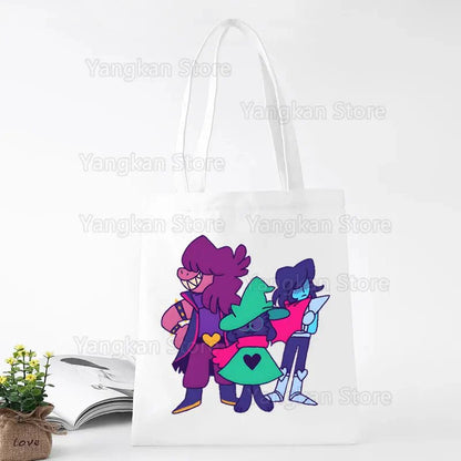 Deltarune Eco Canvas Cotton Shopper Bolsas De Tela Bag