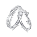S925 sterling silver Chinese style couple engagement ring