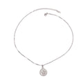 Round necklace with angel pattern design, classic and fashionable