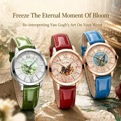 Van Gogh Women's Artistic Quartz Watch Leather Strap