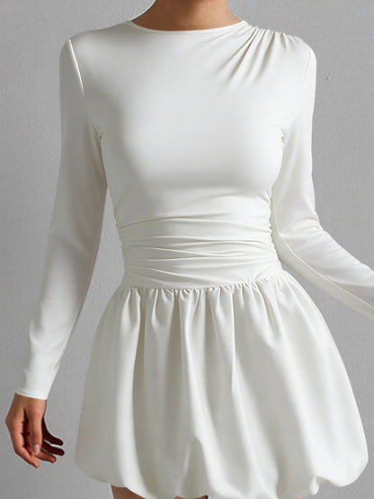 Women's Solid Color Stretch Casual Dress