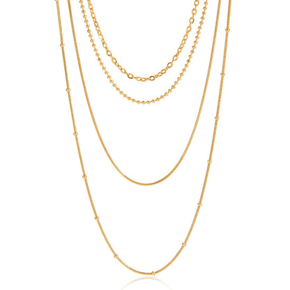 18K gold layered necklace