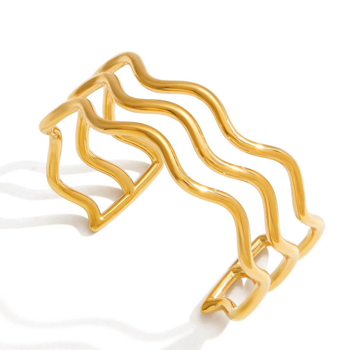 18K gold wave bracelet