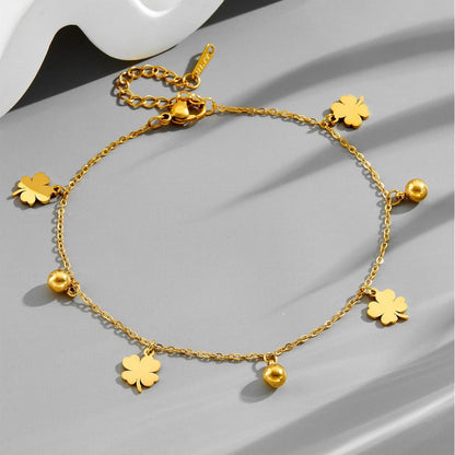 Gold Four-Leaf Clover Luxury Bracelet