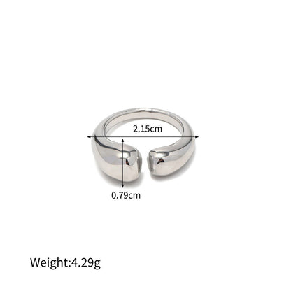 18K gold geometric design simple personality ring