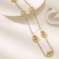 18K Gold Pig Nose Necklace and Bracelet Set