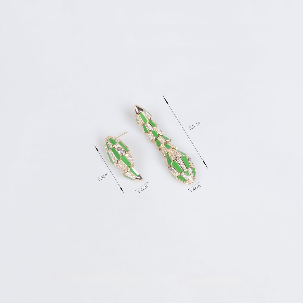 S925 Silver Snake-Shaped Enamel Necklace