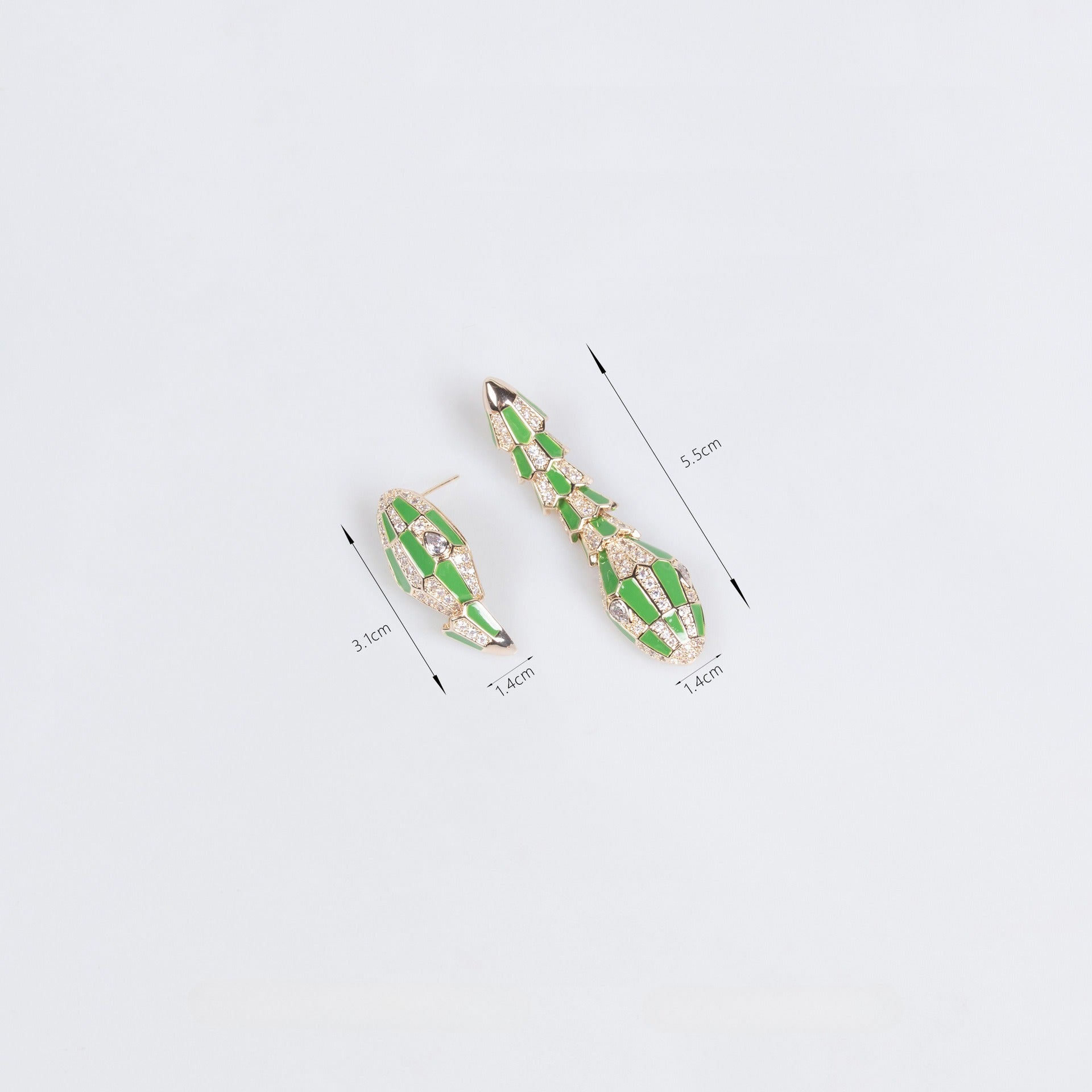 S925 Silver Snake-Shaped Enamel Necklace