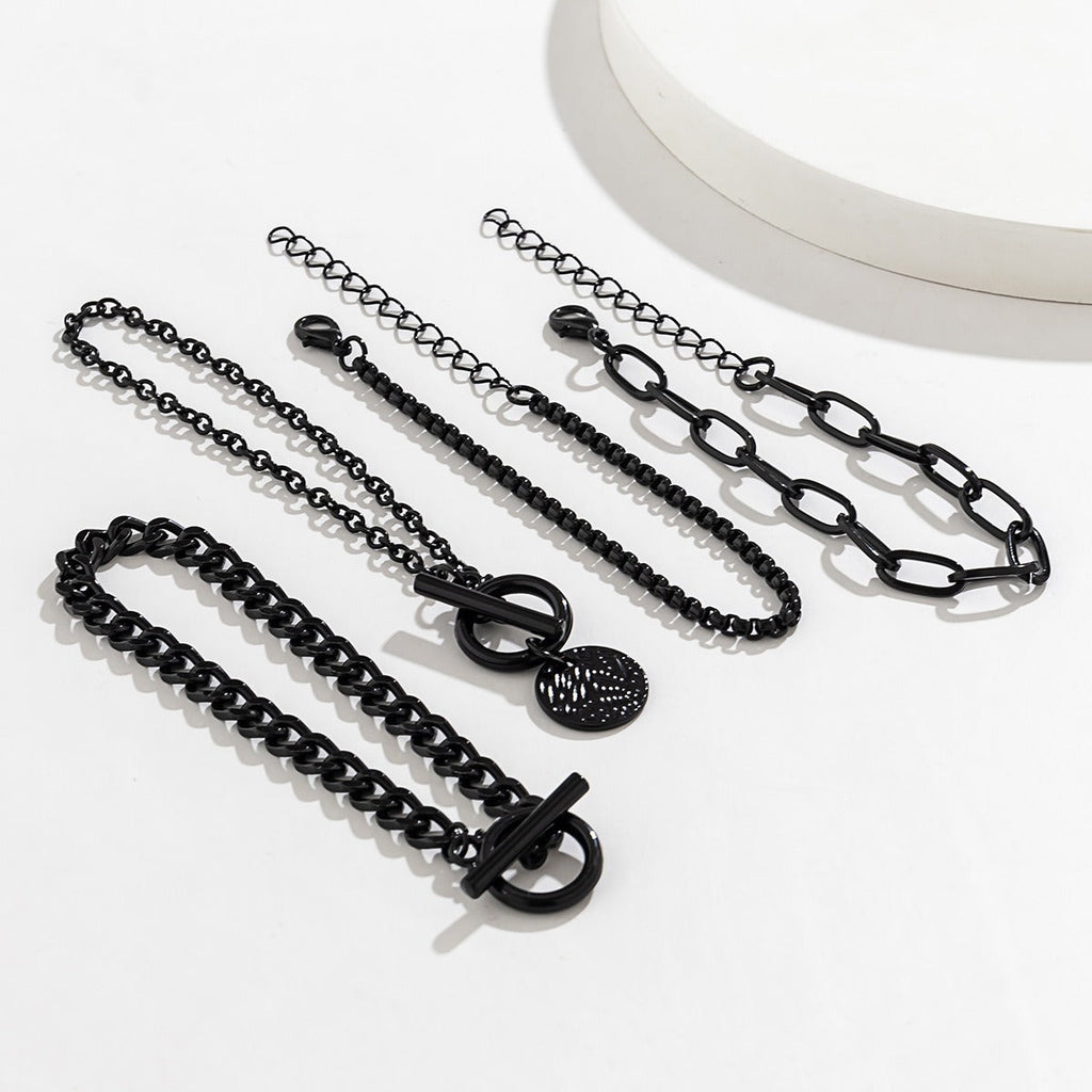 Sweet and Cool Black Halloween Coin Charm Bracelet