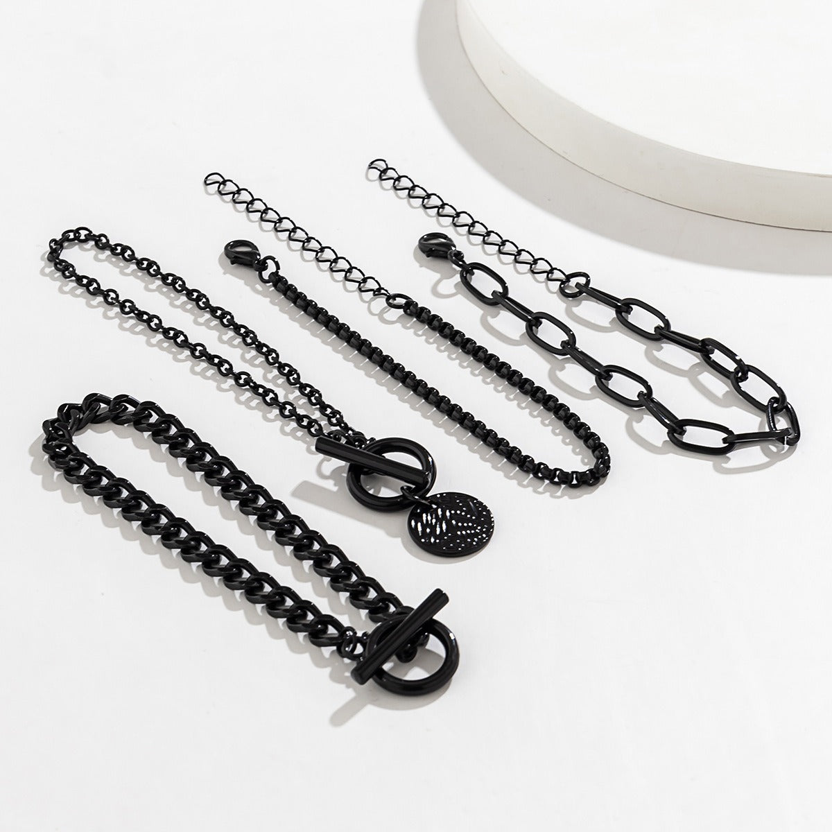 Sweet and Cool Black Halloween Coin Charm Bracelet