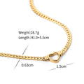 18K Gold Hollow Heart Design Trendy Personalized Necklace