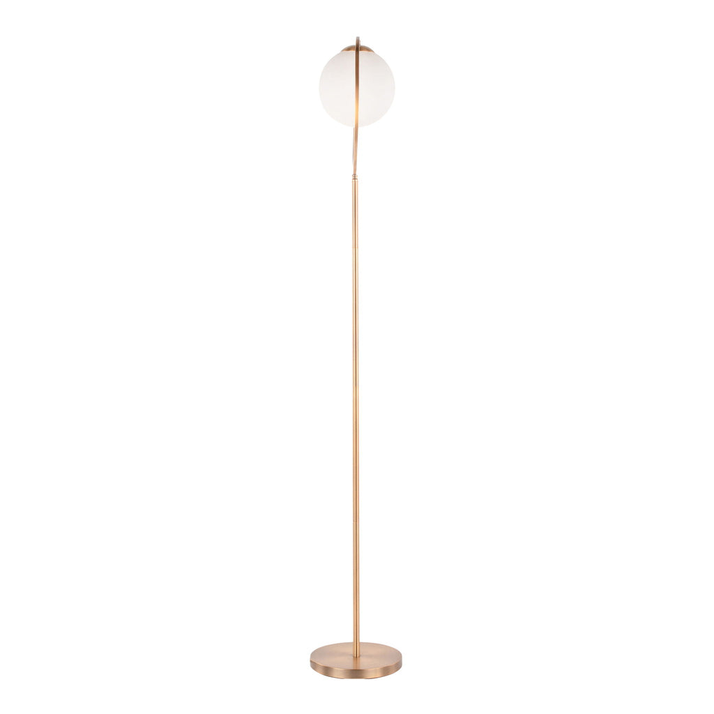 Moon - Contemporary Floor Lamp - Gold / Frosted