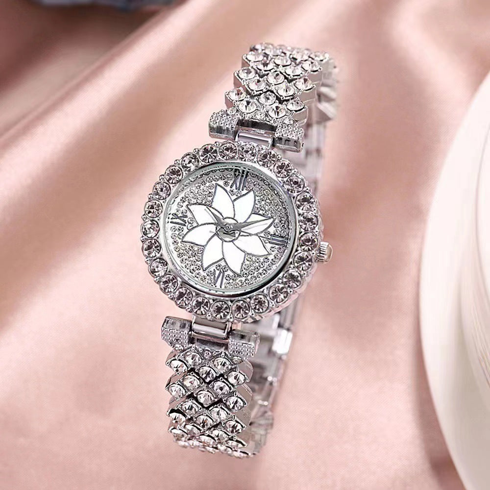 Fashionable Bracelet Watch, Diamond-encrusted Womens Watch Quartz Watch