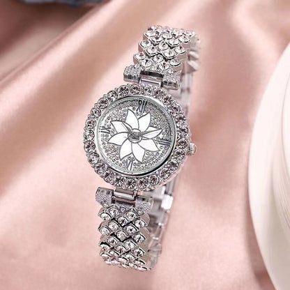 Fashionable Bracelet Watch, Diamond-encrusted Womens Watch Quartz Watch