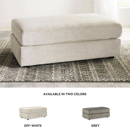 Soletren Oversized Ottoman Off White Modern Furniture