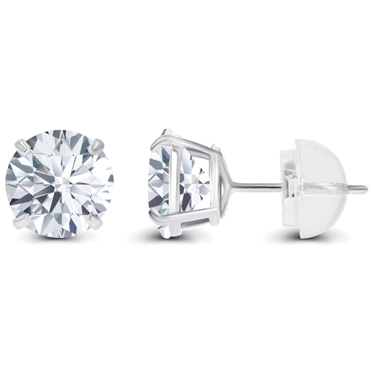 1.50 CTW AGI Certified Lab-Grown Diamond Stud Earrings in 14K White or Yellow Gold | F-G Color | VS Clarity