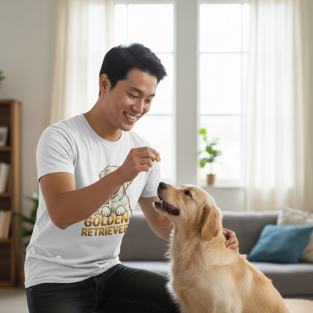Easily Distracted By Golden Retriever Graphic T-Shirt Cotton Unisex Casual Dog Lover Wear