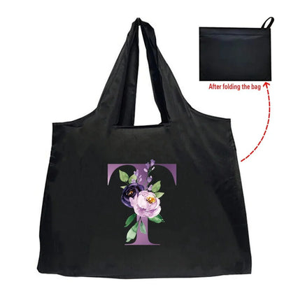 Eco-Friendly Shopping Bag - Purple Letter Series