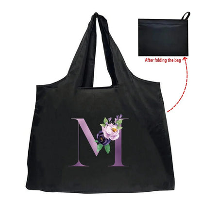 Eco-Friendly Shopping Bag - Purple Letter Series