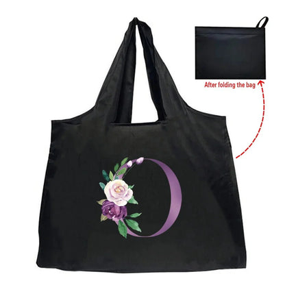 Eco-Friendly Shopping Bag - Purple Letter Series