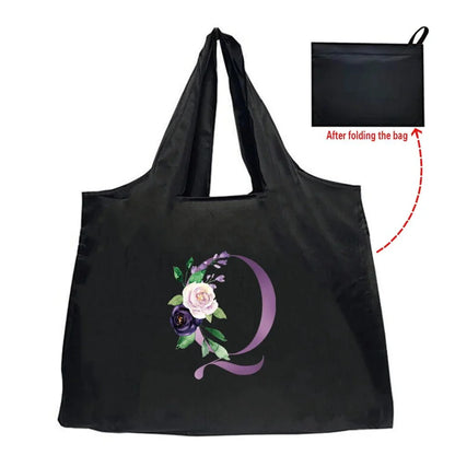 Eco-Friendly Shopping Bag - Purple Letter Series