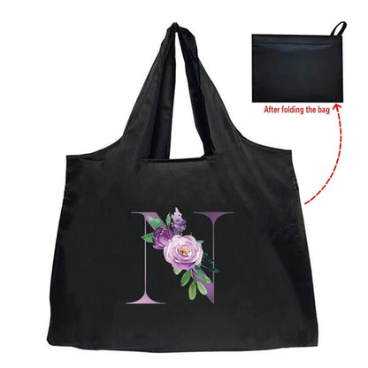 Eco-Friendly Shopping Bag - Purple Letter Series
