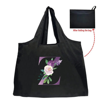 Eco-Friendly Shopping Bag - Purple Letter Series