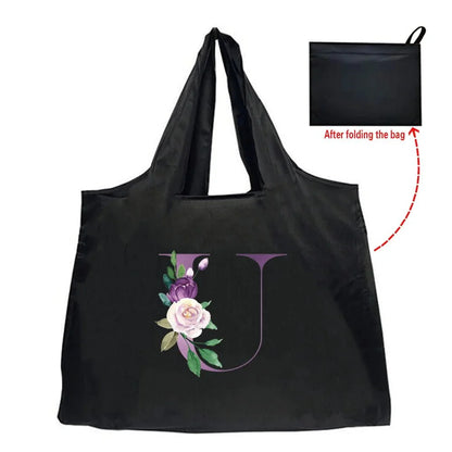 Eco-Friendly Shopping Bag - Purple Letter Series