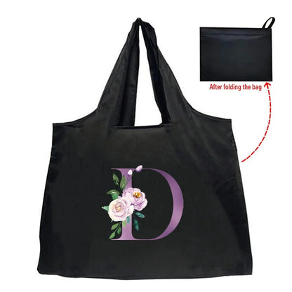 Eco-Friendly Shopping Bag - Purple Letter Series