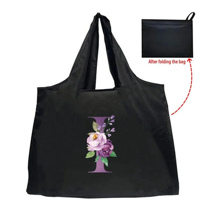 Eco-Friendly Shopping Bag - Purple Letter Series