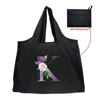 Eco-Friendly Shopping Bag - Purple Letter Series