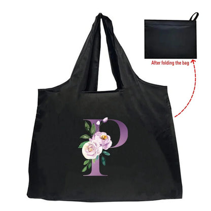 Eco-Friendly Shopping Bag - Purple Letter Series