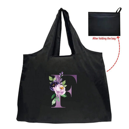 Eco-Friendly Shopping Bag - Purple Letter Series